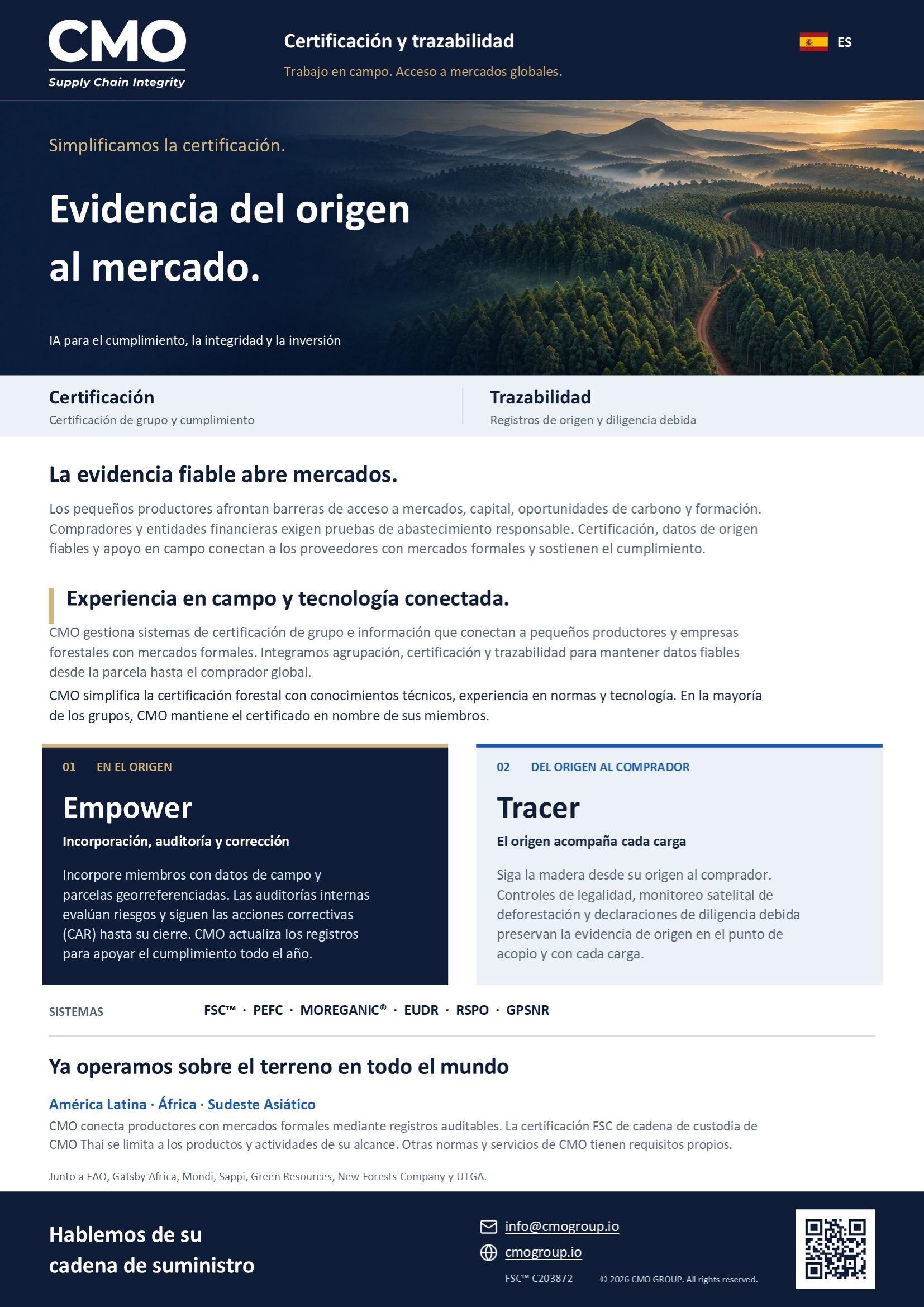 Español brochure front