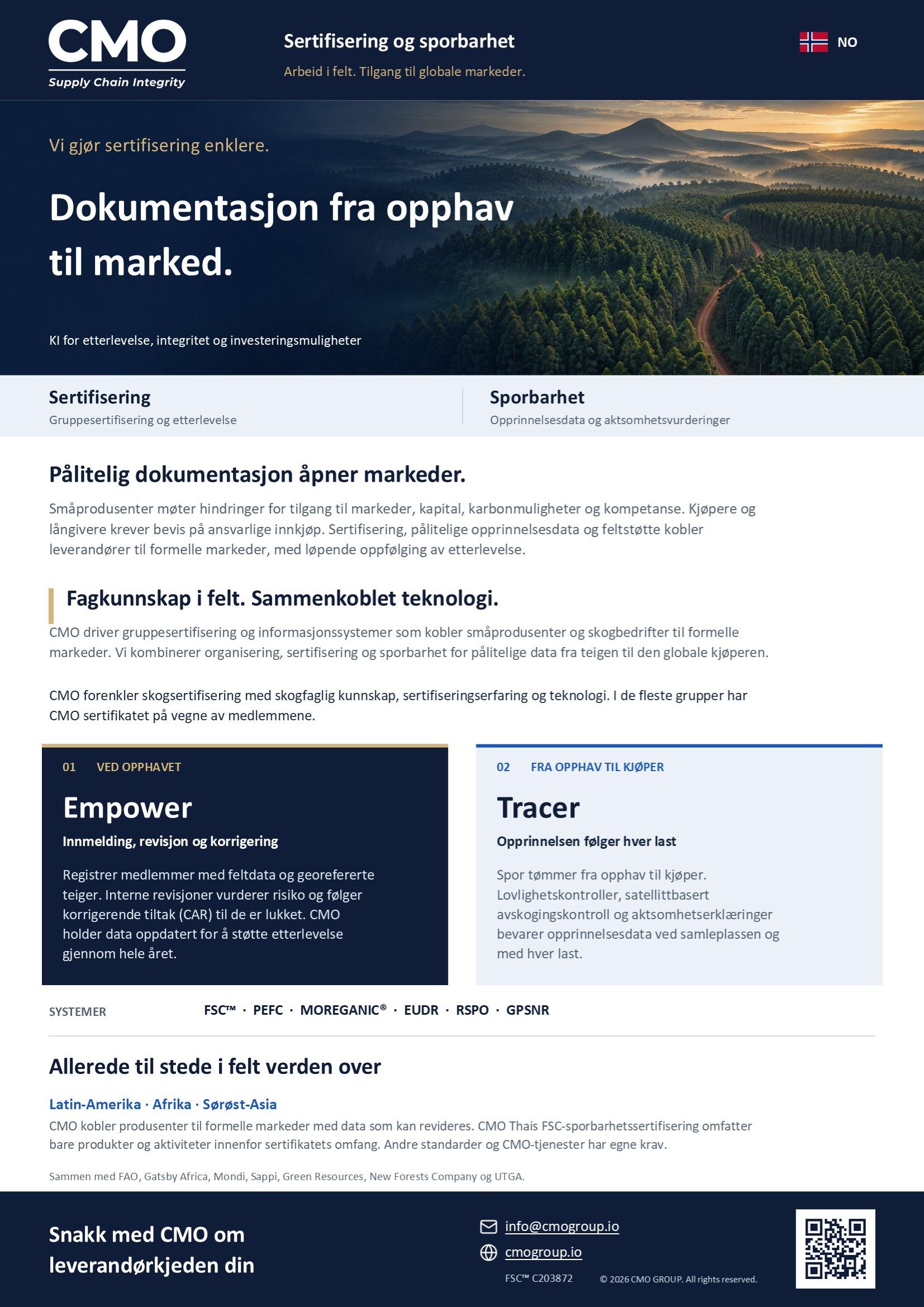 Norsk brochure front